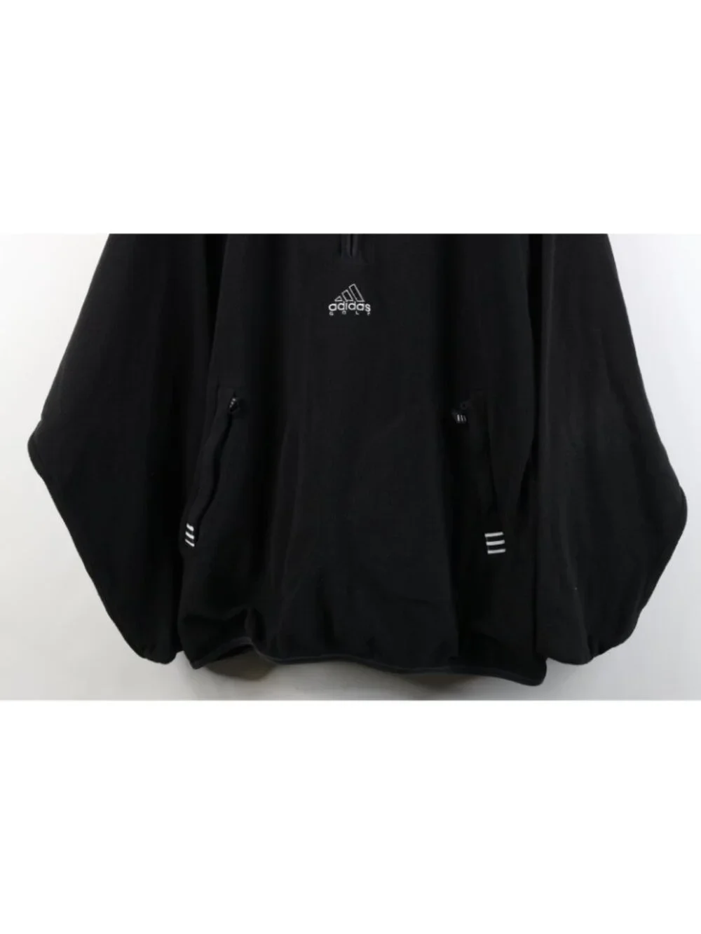 Vintage 90s Y2K Adidas Golf Mens Small Faded Spell Out 1/4 Zip Fleece Sweater